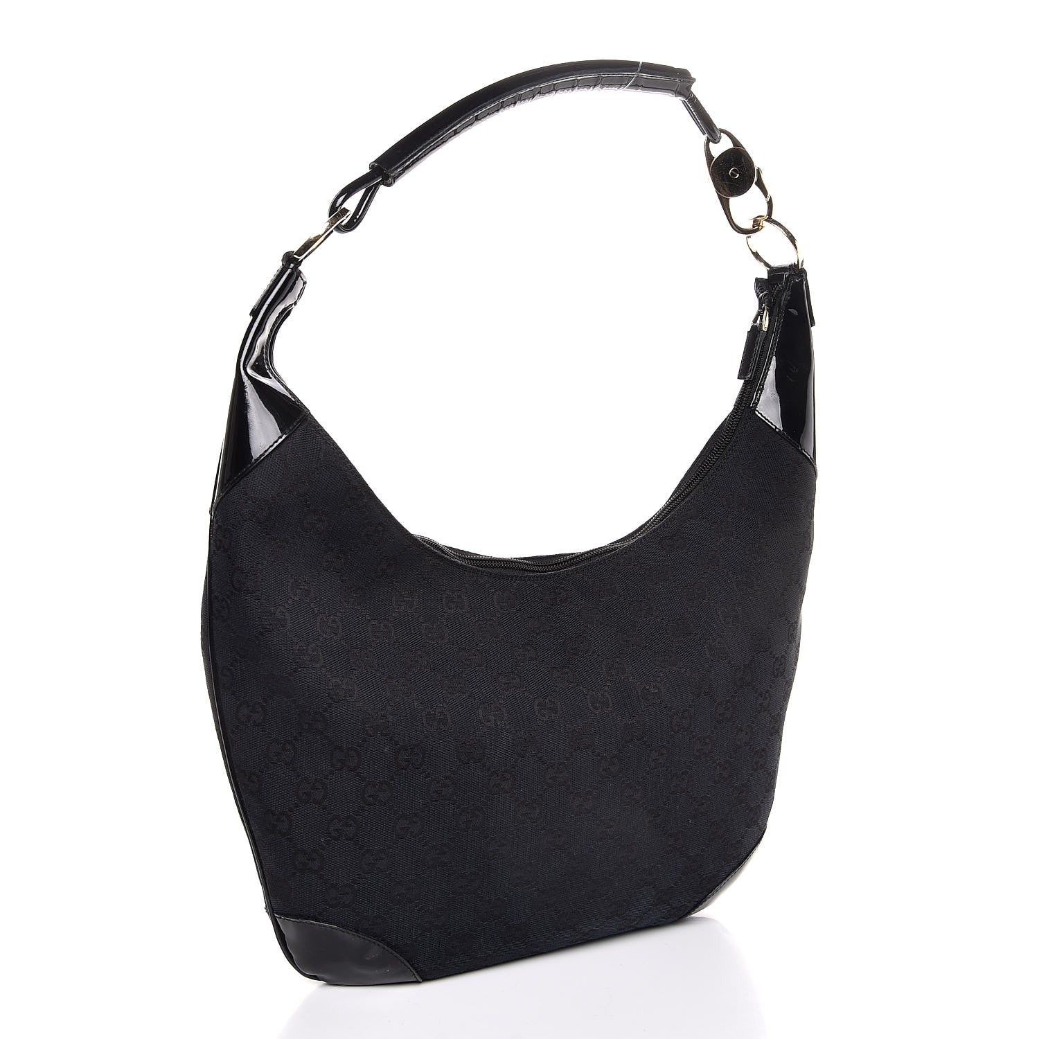 Gucci Monogram Classic Ring Hobo Black 3 of 13