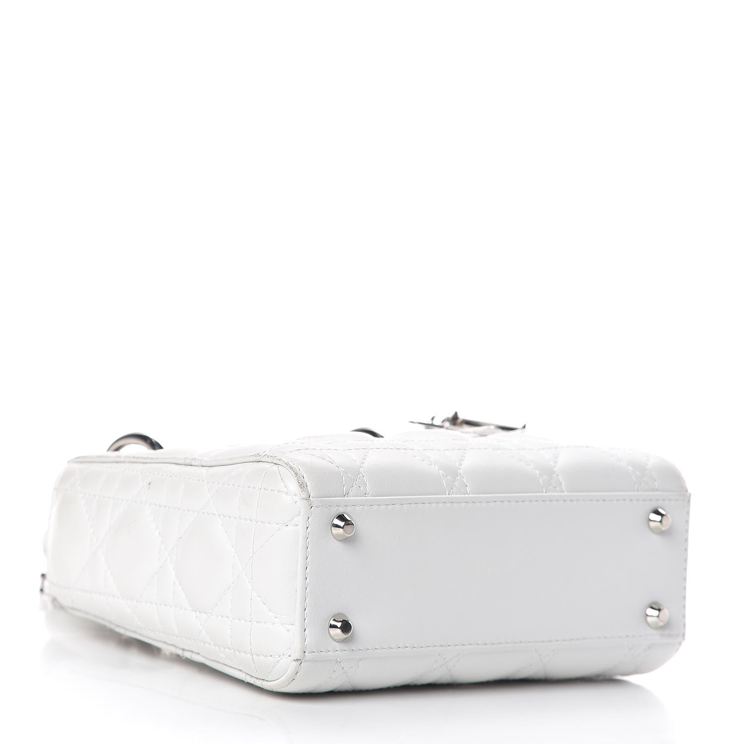 Christian Dior Lambskin Cannage Mini Lady Dior White 4 of 12