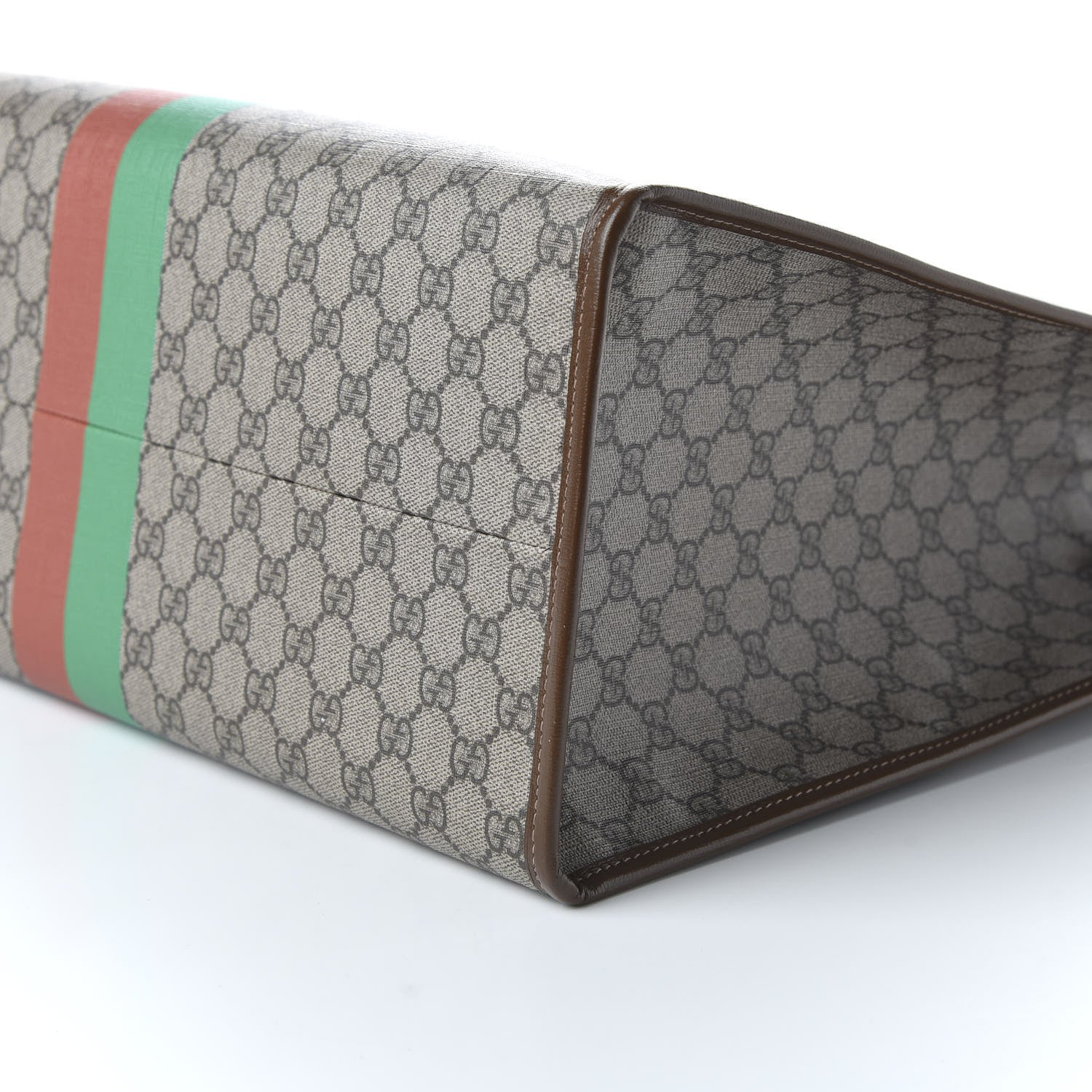 Gucci GG Supreme Monogram Fake/Not Large Retro Interlocking G Tote Bag Beige Brown Sugar 8 of 11