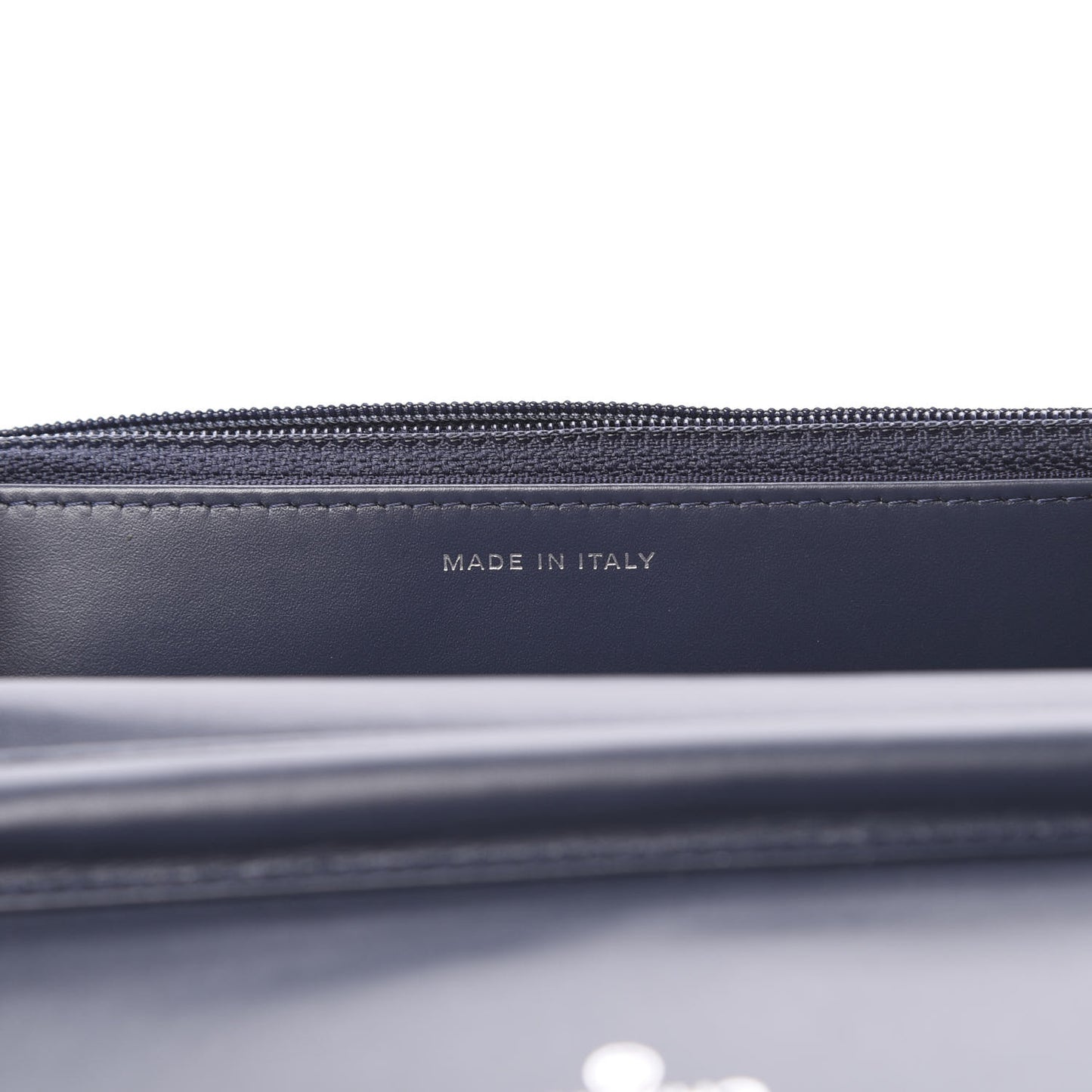 Patent Quilted Wallet On Chain WOC Navy Blue
