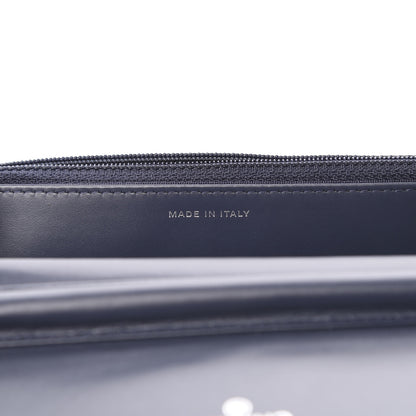 Chanel Patent Quilted Wallet On Chain WOC Navy Blue 7 of 12
