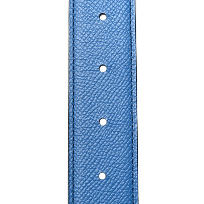 Hermes Epsom 32mm H Belt 80 Bleu Frida Etoupe 6 of 8