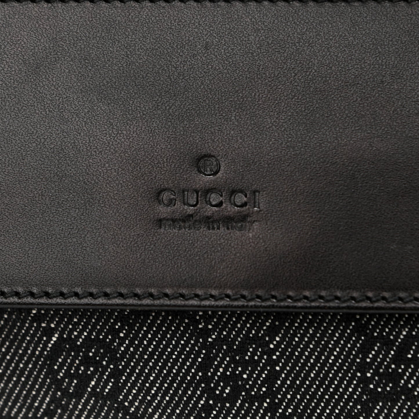 Denim Monogram Double Pocket Belt Bag Black
