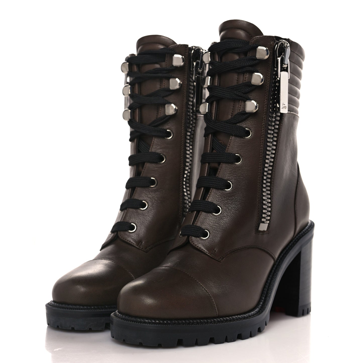 En Hiver Mixed Dual-Zip Booties 36.5 Arabica