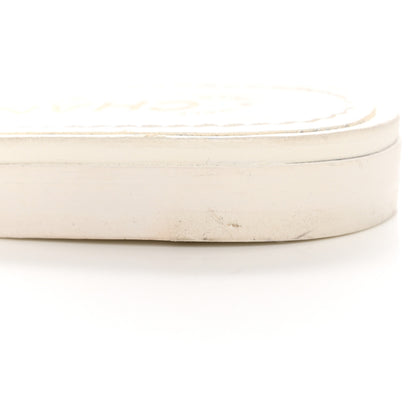 Chanel Lambskin Chain CC Thong Sandals 35 White 9 of 12