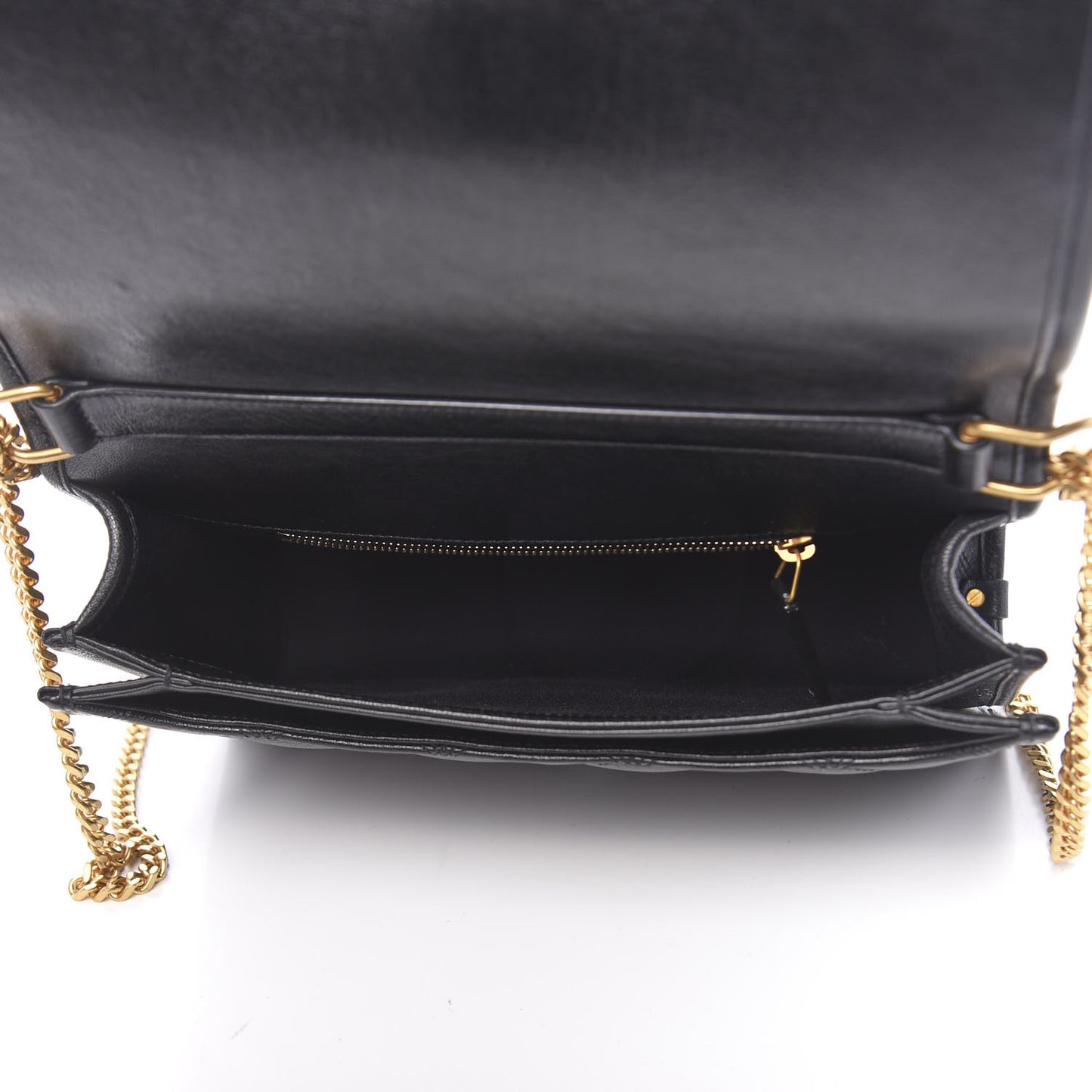 Lambskin Quilted Mini Becky Chain Bag Black