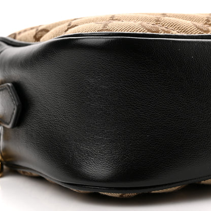 Gucci Monogram Matelasse Diagonal Small GG Marmont Chain Shoulder Bag Beige Black 9 of 11