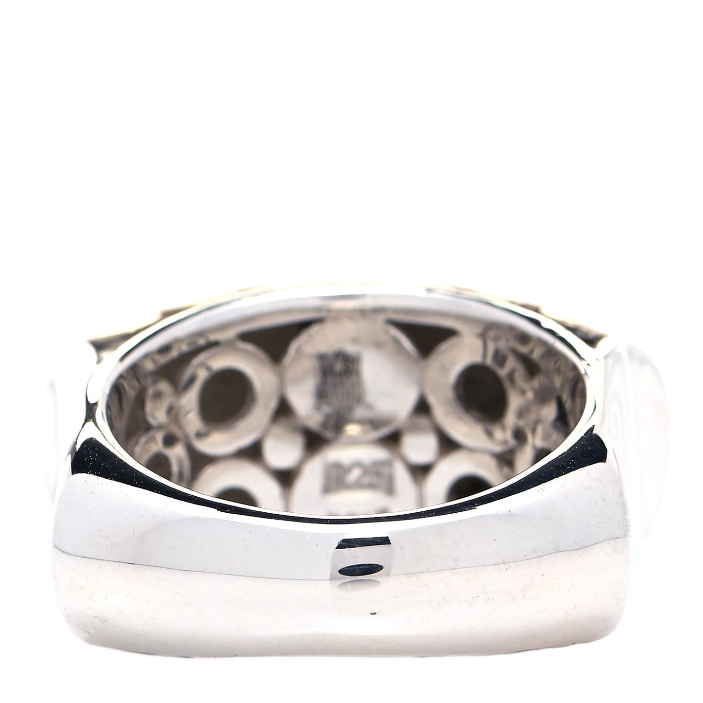 Sterling Silver 18K Yellow Gold Dot Ring 53 6.25