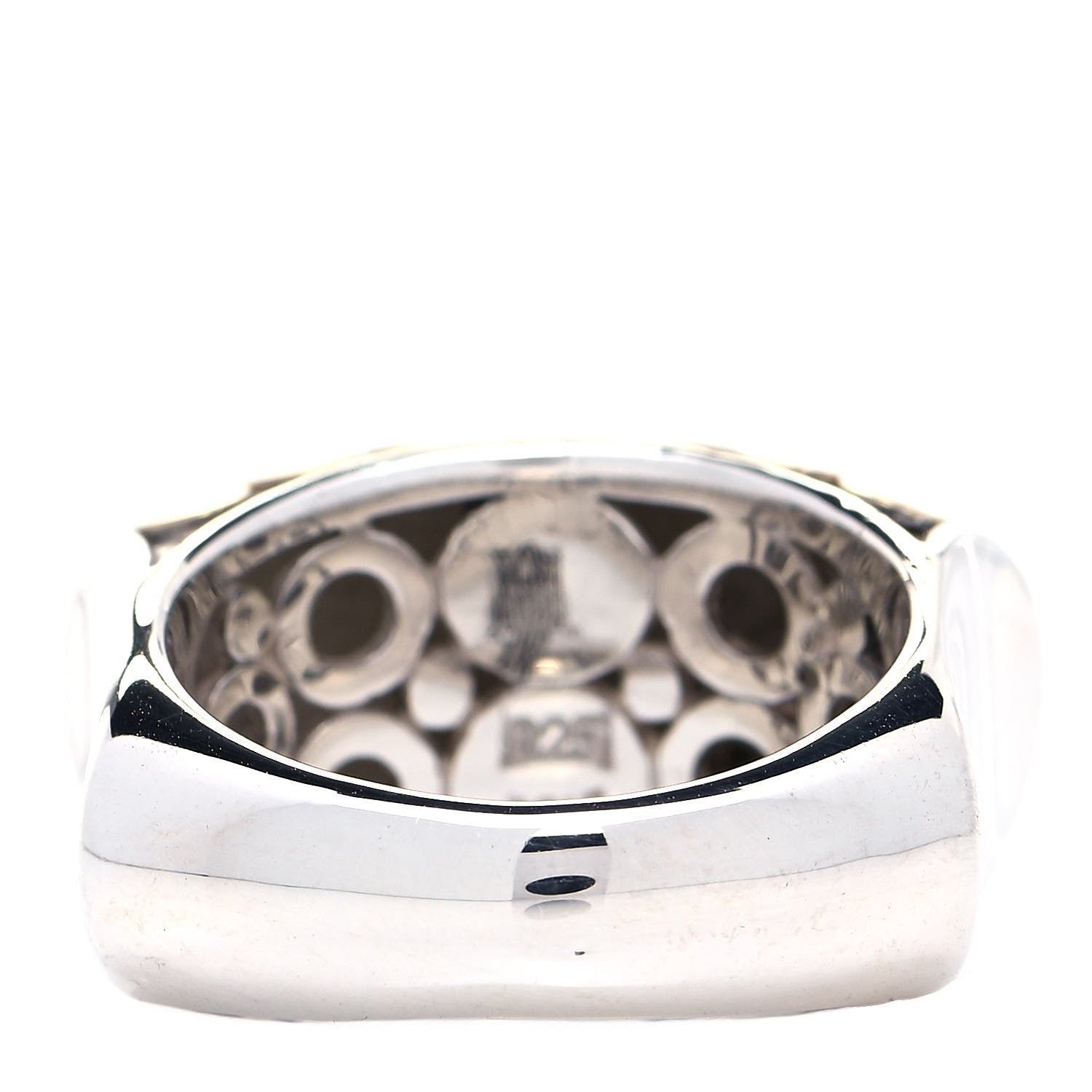 John Hardy Sterling Silver 18K Yellow Gold Dot Ring 53 6.25 3 of 4
