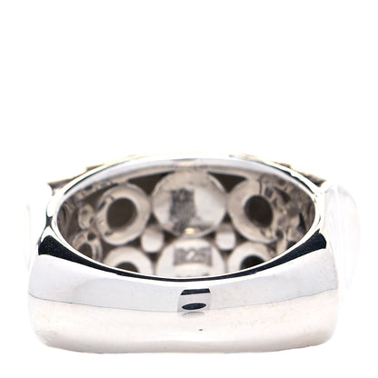 John Hardy Sterling Silver 18K Yellow Gold Dot Ring 53 6.25 3 of 4