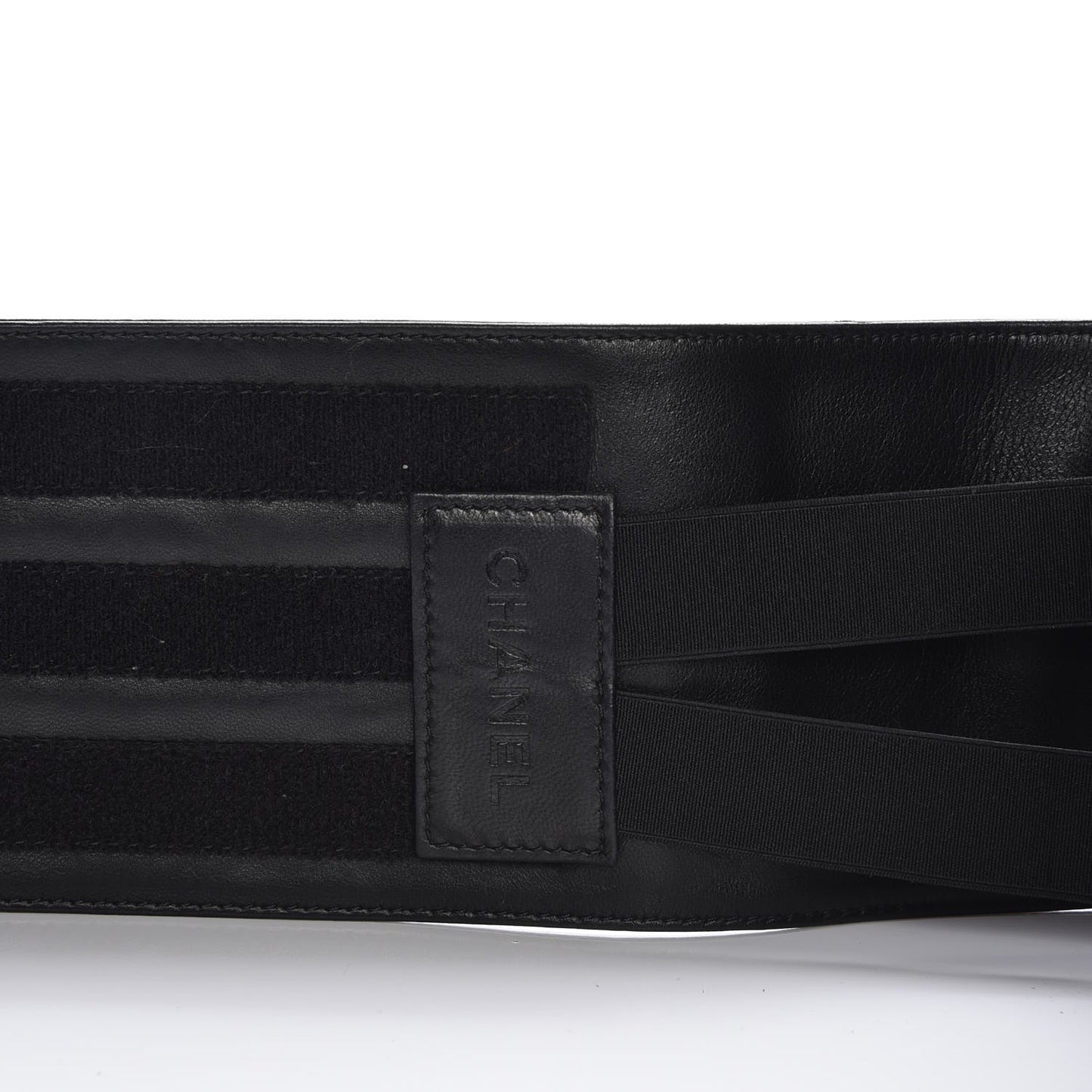 Lambskin Quilted Wide Belt Black M