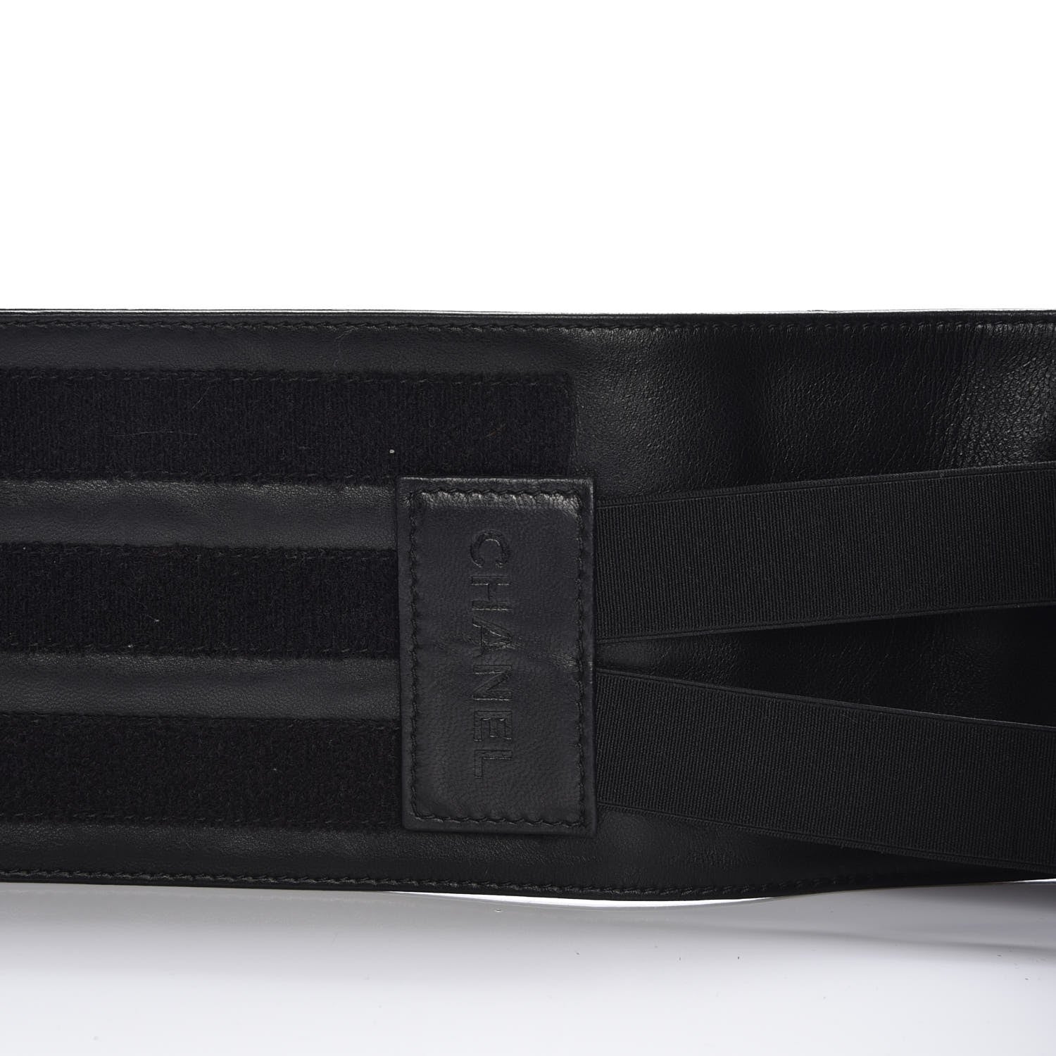 Chanel Lambskin Quilted Wide Belt Black M 9 of 10