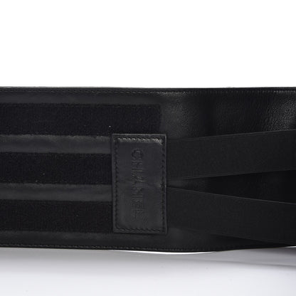 Chanel Lambskin Quilted Wide Belt Black M 9 of 10