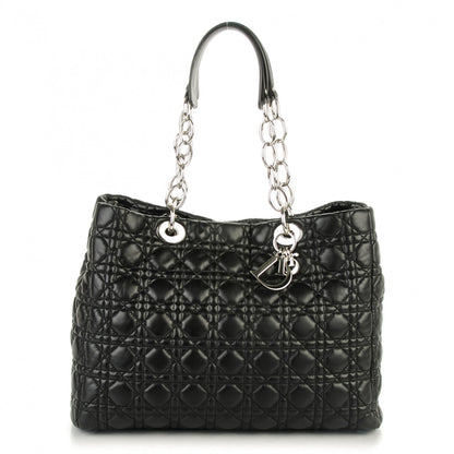 Christian Dior Lambskin Cannage Large Dior Soft Shopping Tote Black 2 of 13
