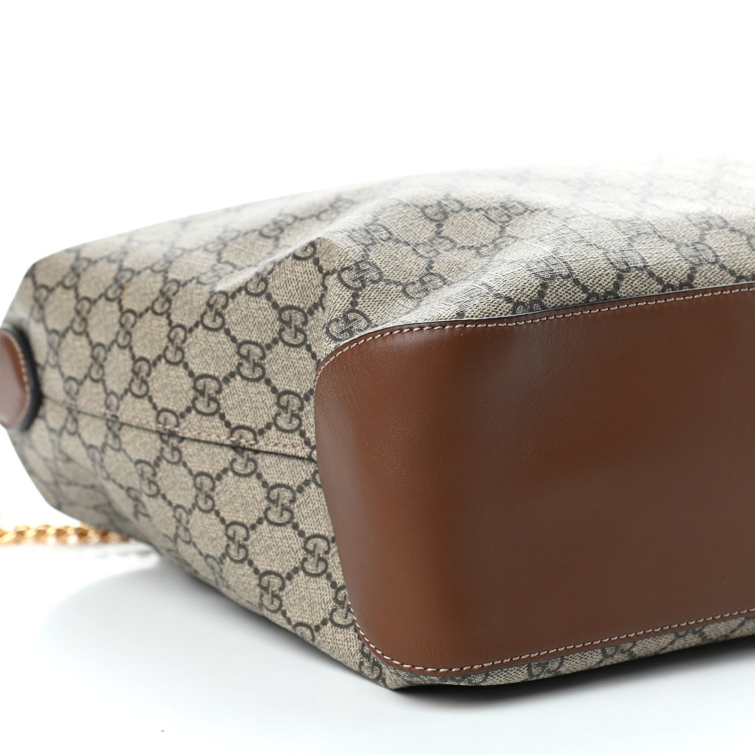 Gucci GG Supreme Monogram Large Linea A Hobo Light Brown 8 of 10