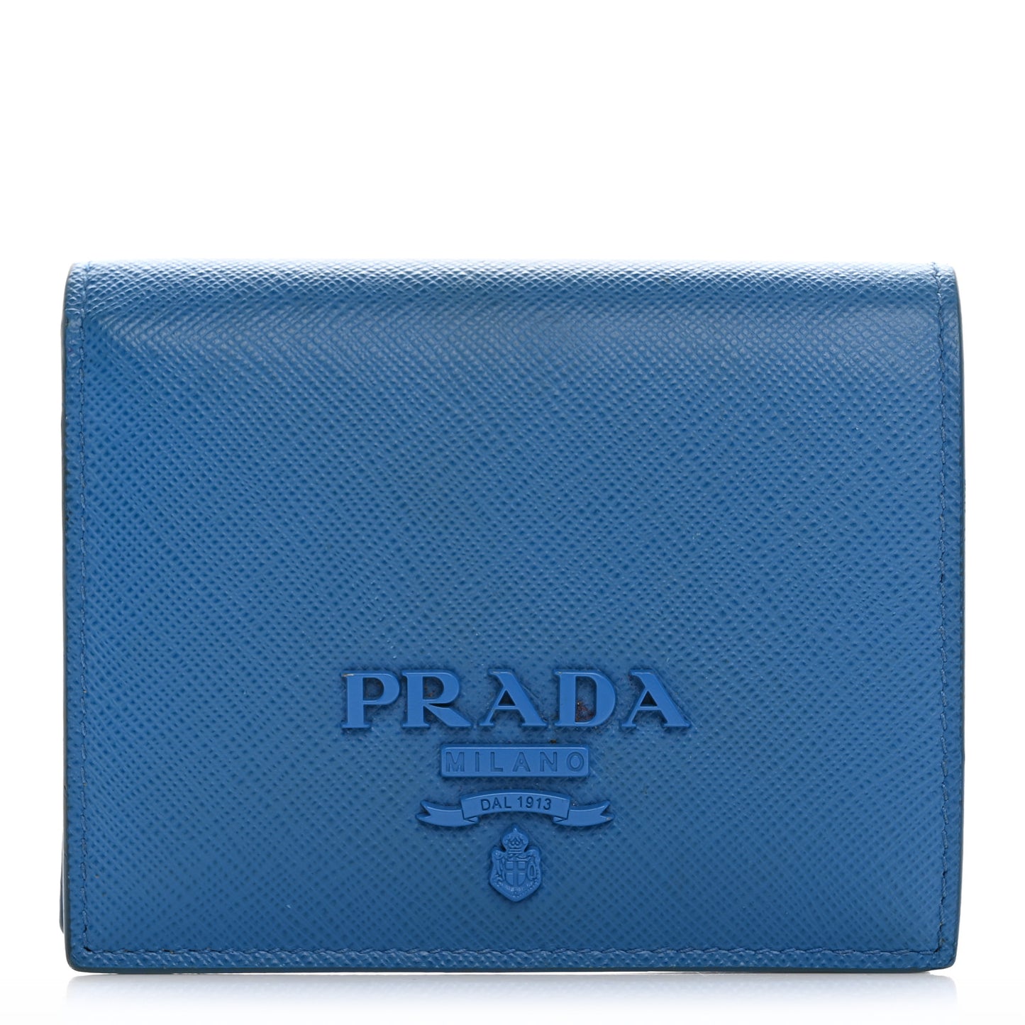 Saffiano Shine Monochrome Bi-Fold Wallet Bleuette