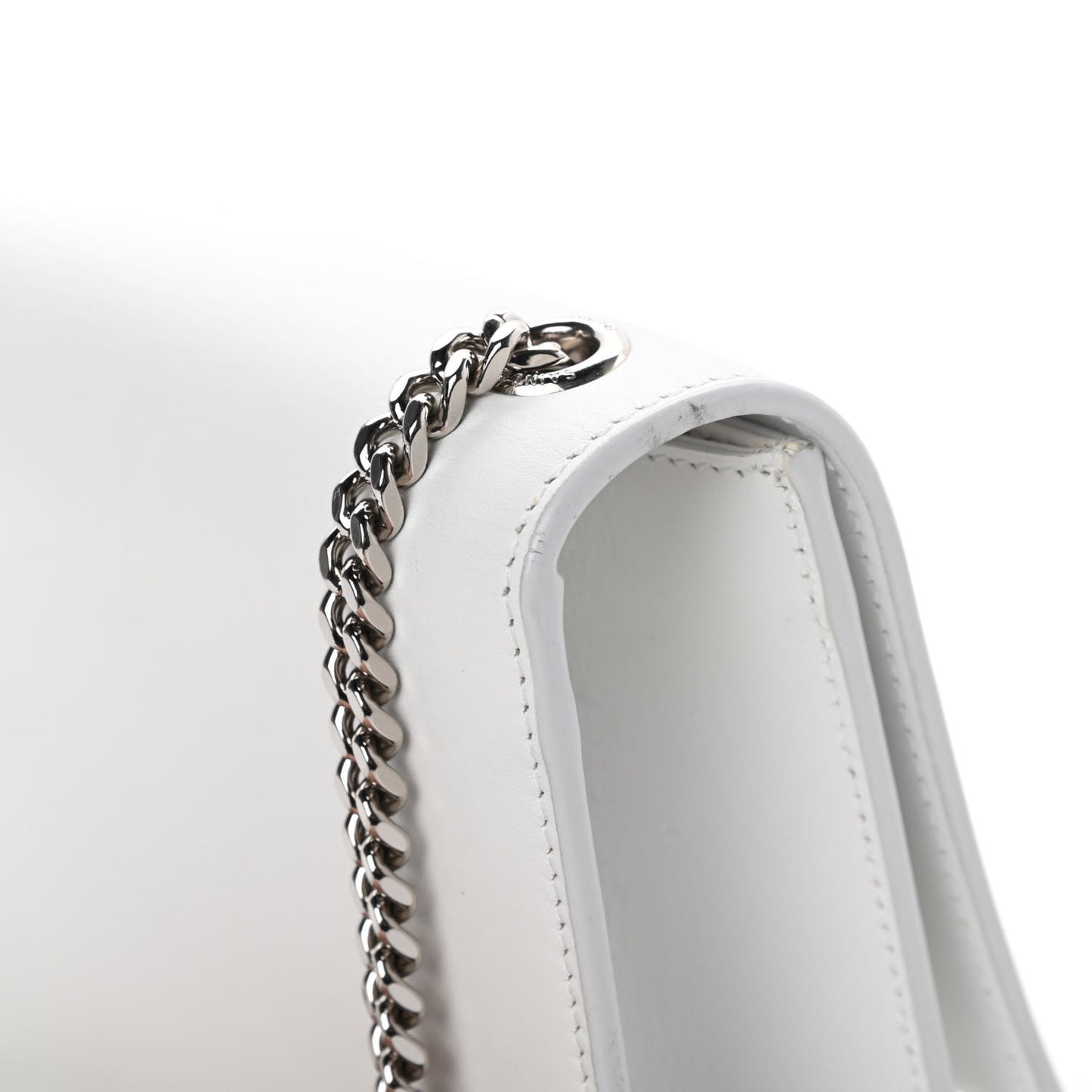 Smooth Calfskin Small Classic Monogram Kate Tassel Satchel Optical White