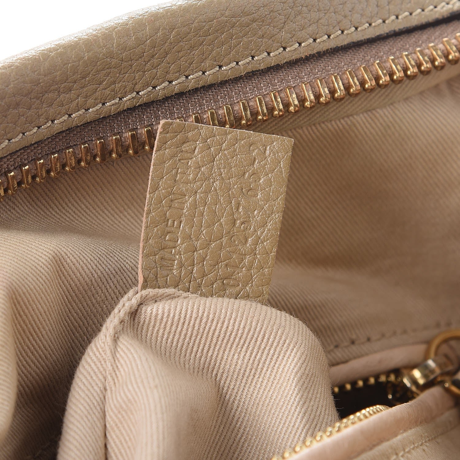 Chloe Calfskin Small Paraty Barbour Khaki 7 of 16