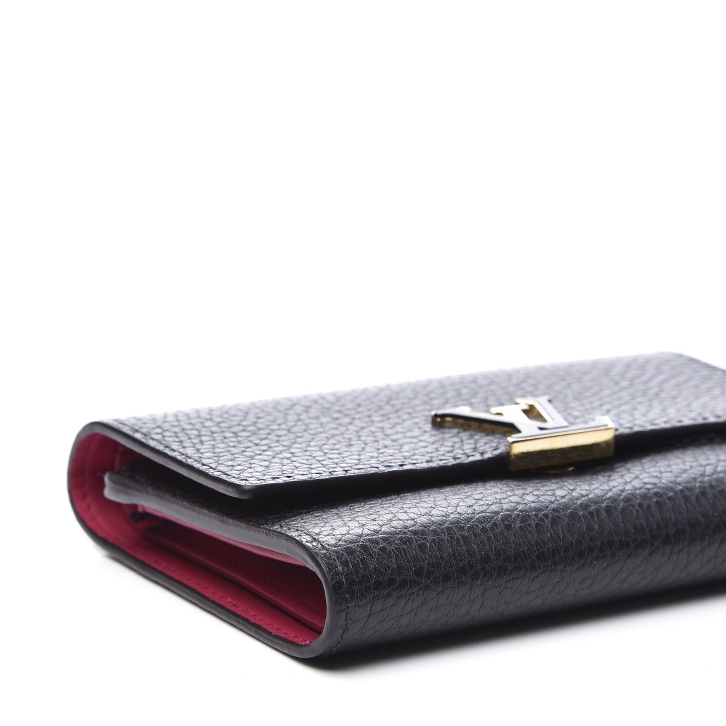 Taurillon Capucines Compact Wallet Black