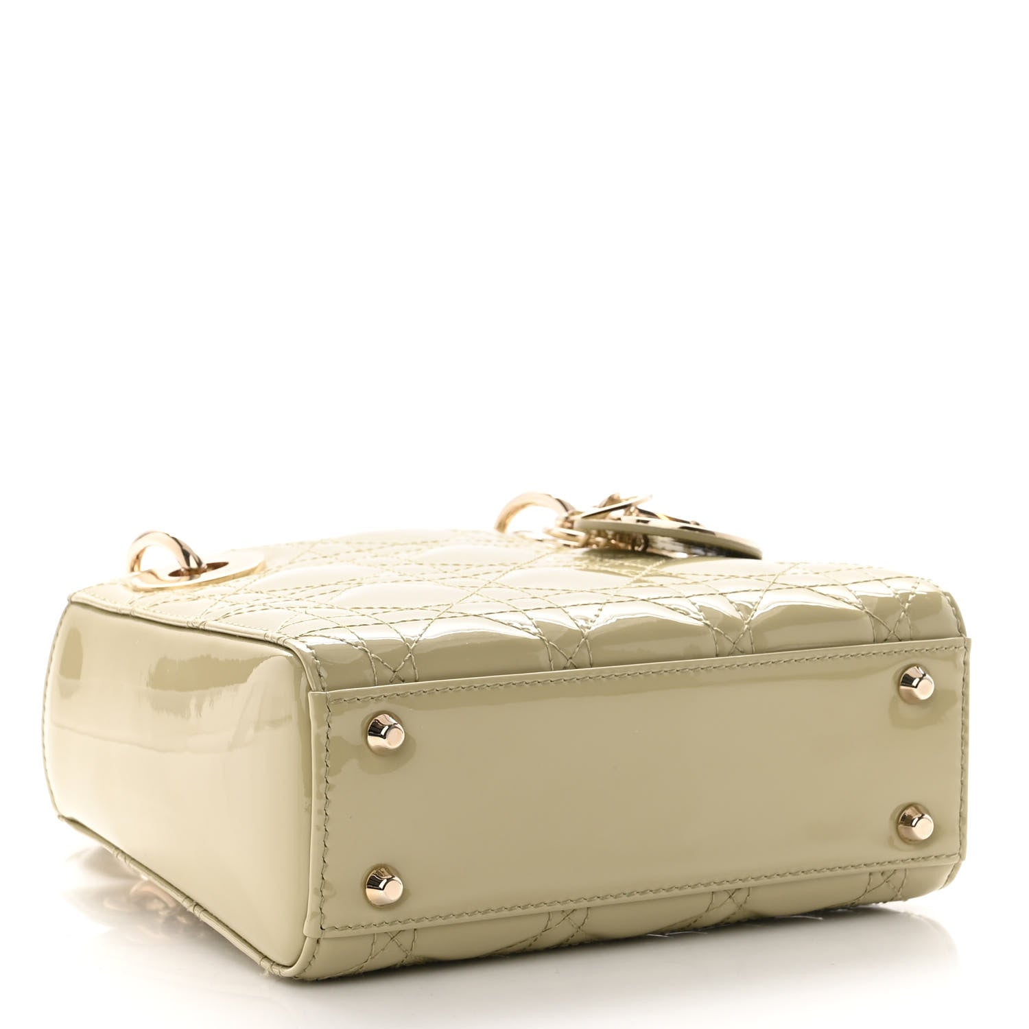 Christian Dior Patent Cannage Mini Lady Dior Sage Green 4 of 10