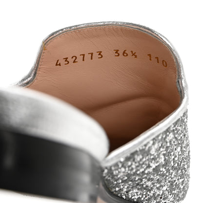 Gucci Glitter Womens Princetown Slippers 36.5 Silver 9 of 9