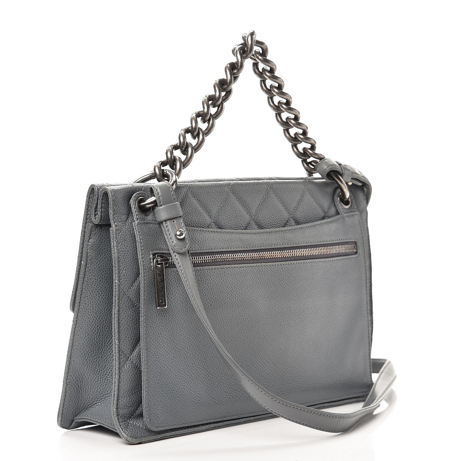 Chanel Caviar Quilted Large Retro Class Flap Grey 4 of 15