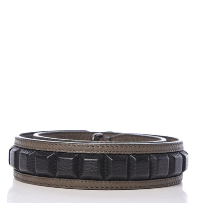 Fendi Cuoio Romano Bi-Color Studded Strap You Khaki Black 2 of 5