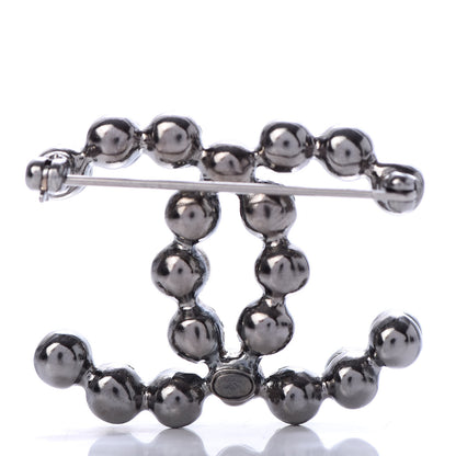 Chanel Ruthenium Crystal CC Brooch 3 of 5
