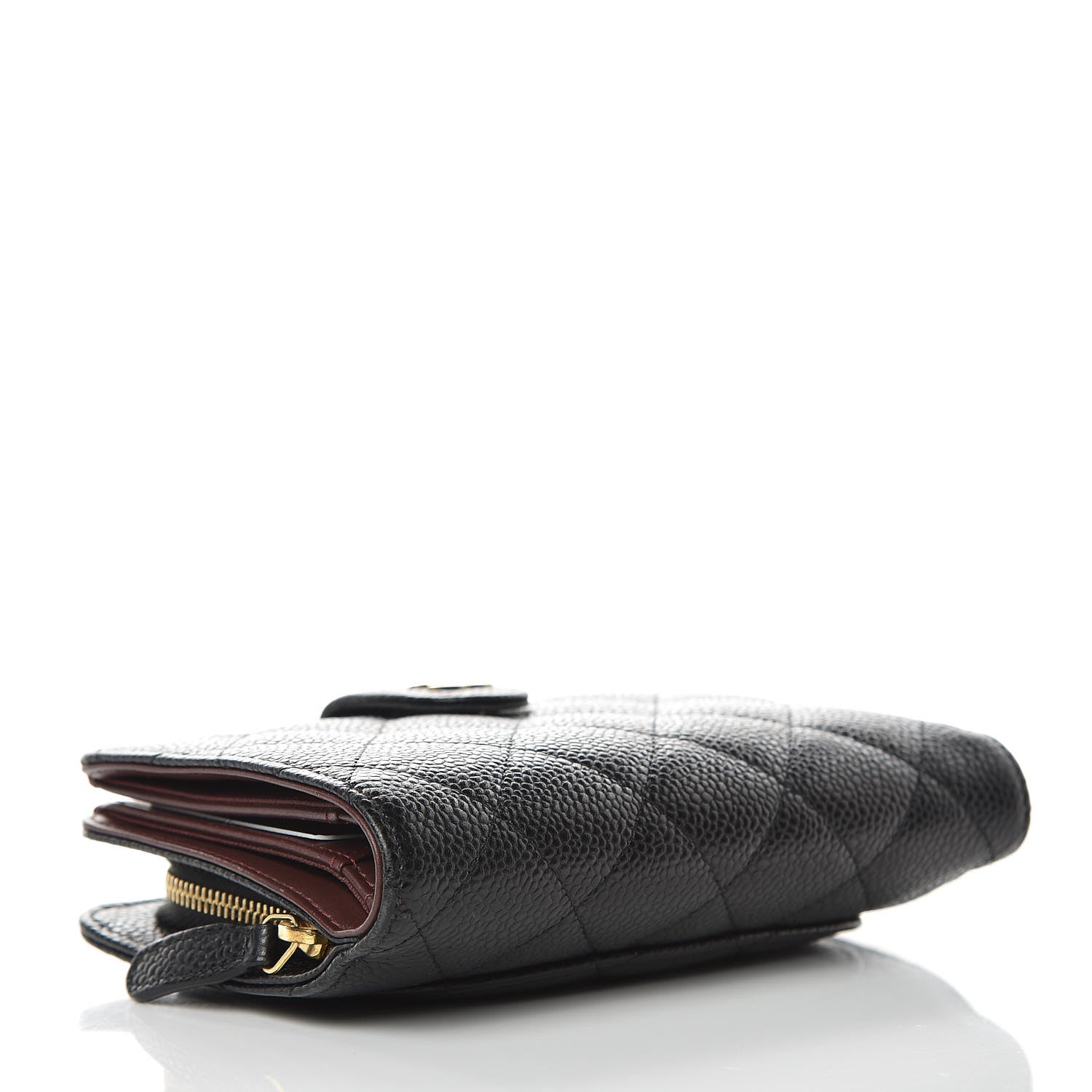 Chanel Caviar Quilted Zipped Pocket Wallet Black 4 of 9