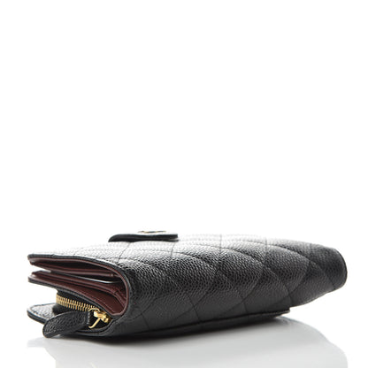Chanel Caviar Quilted Zipped Pocket Wallet Black 4 of 9