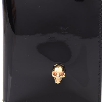 Alexander McQueen Patent Skull Bi-Fold Card Holder Black 6 of 8
