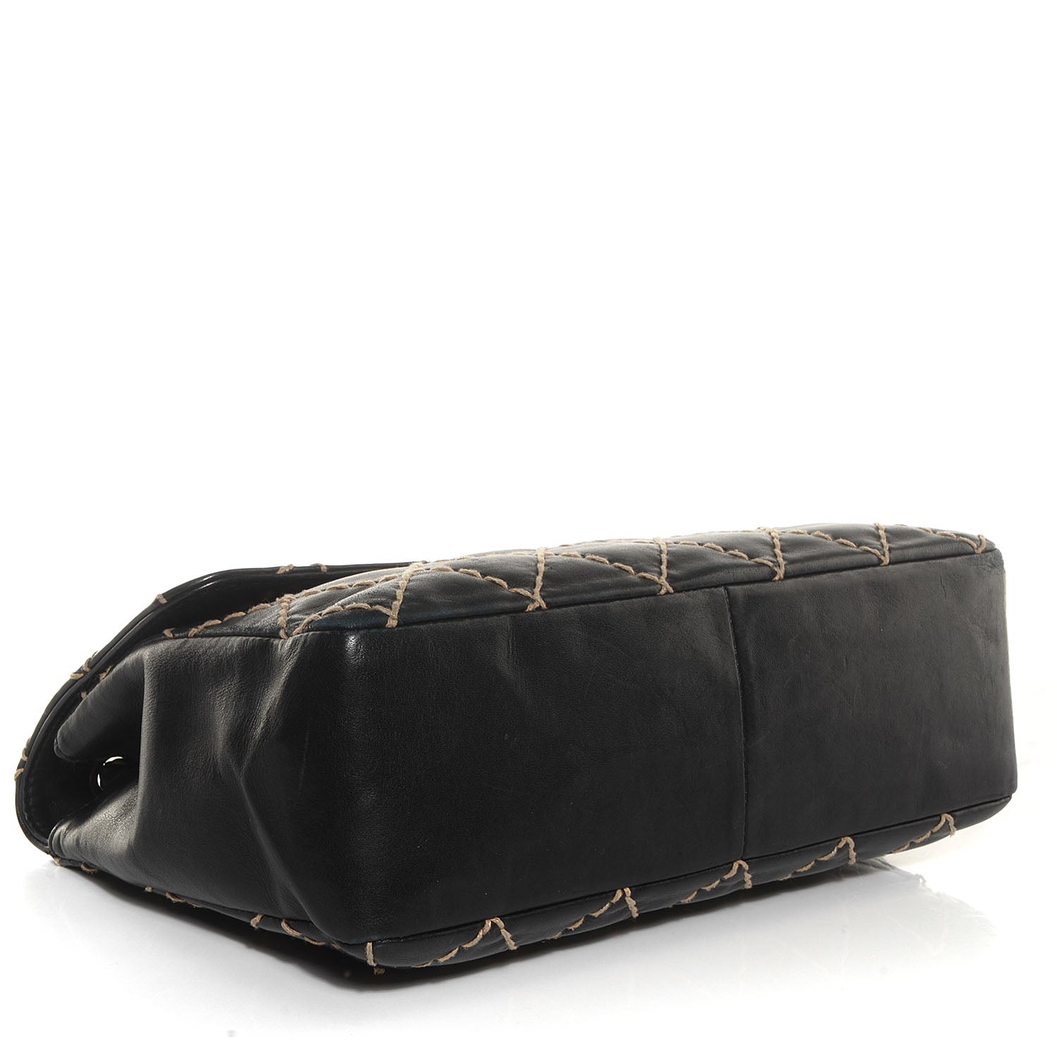 Chanel Calfskin Wild Stitch Jumbo Flap Black 4 of 8