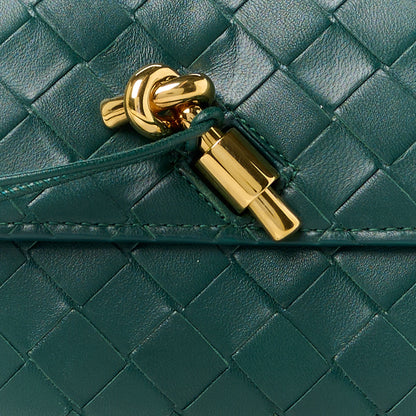 Bottega Veneta Nappa Intrecciato Long Andiamo Top Handle Clutch Emerald Green 8 of 10