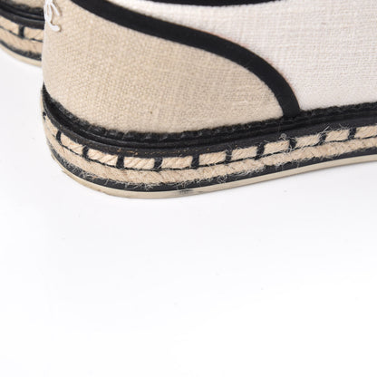 Chanel Cotton Lace Up Espadrilles 41.5 Light Beige 8 of 15