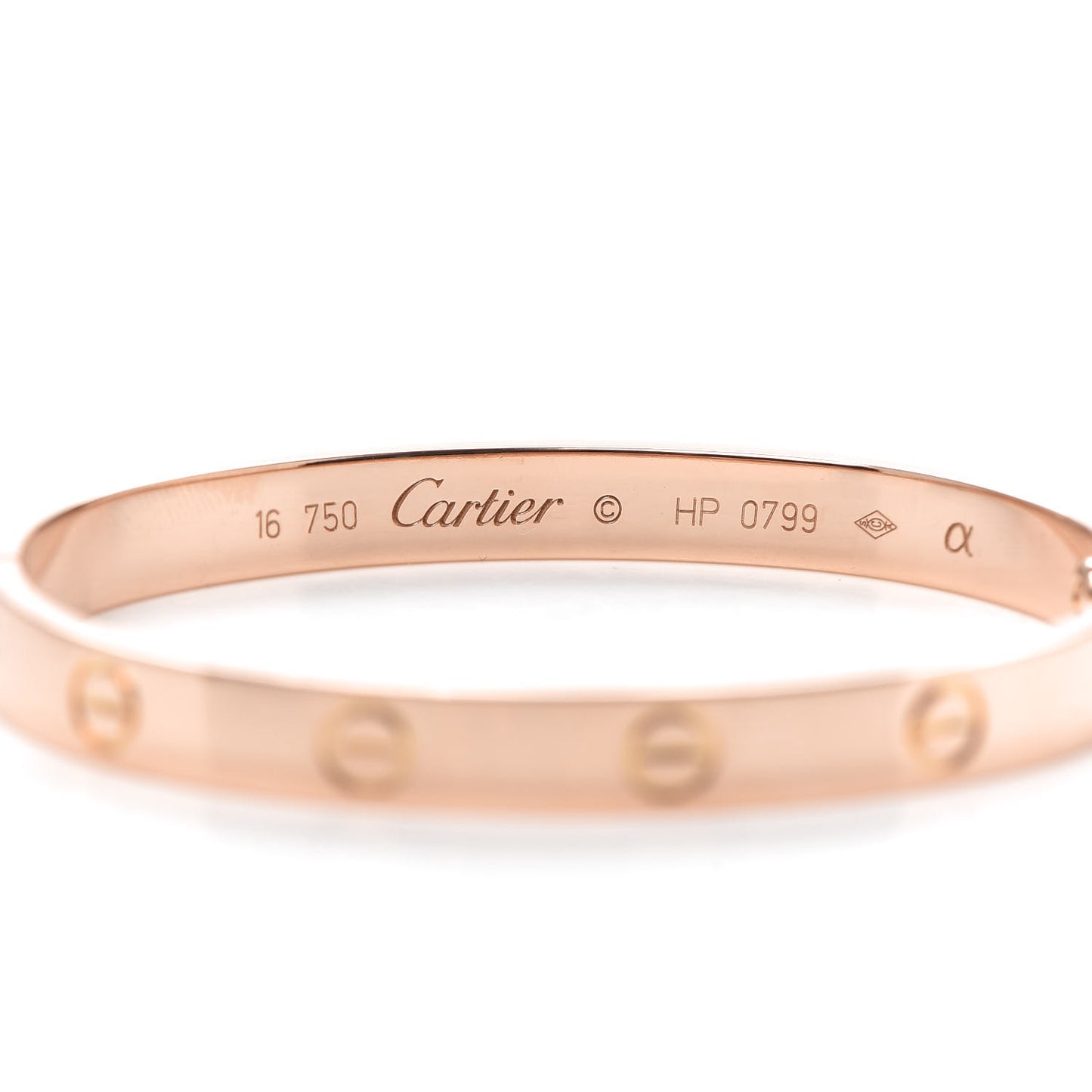 18K Pink Gold LOVE Bracelet 16