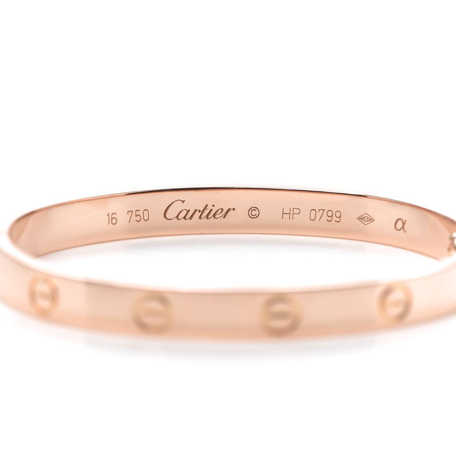 Cartier 18K Pink Gold LOVE Bracelet 16 5 of 6