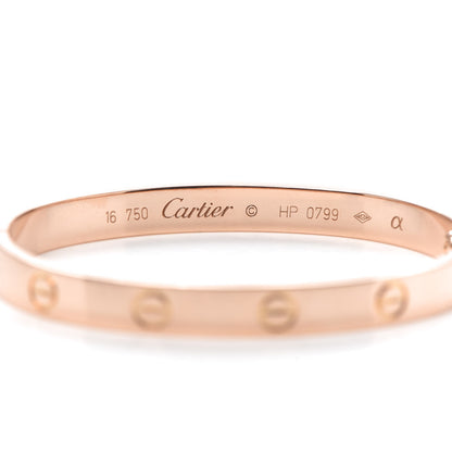 Cartier 18K Pink Gold LOVE Bracelet 16 5 of 6