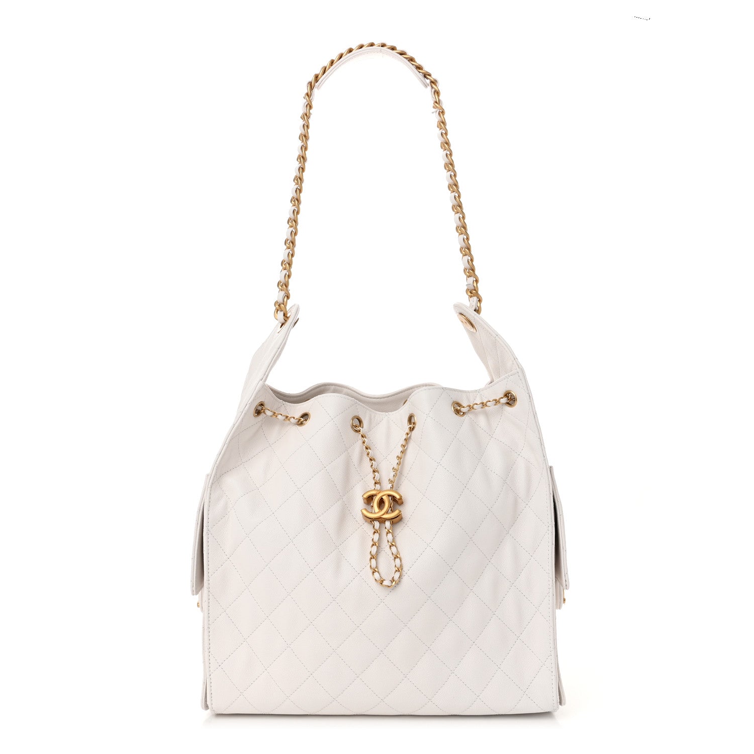 Chanel Caviar Quilted Medium Chanel 25 Handbag White 1 of 11