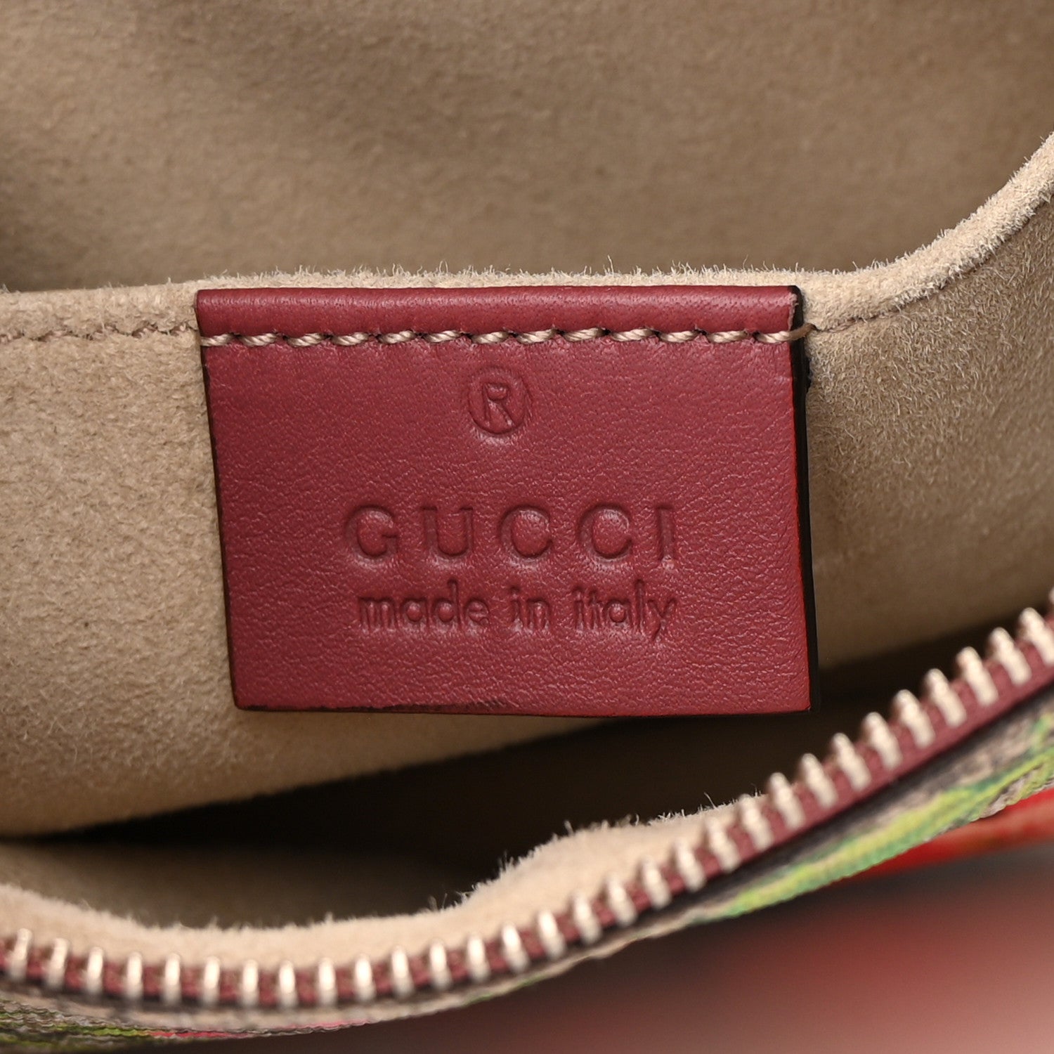 Gucci GG Supreme Monogram Blooms Pouch Beige Multicolor Dry Rose 6 of 9