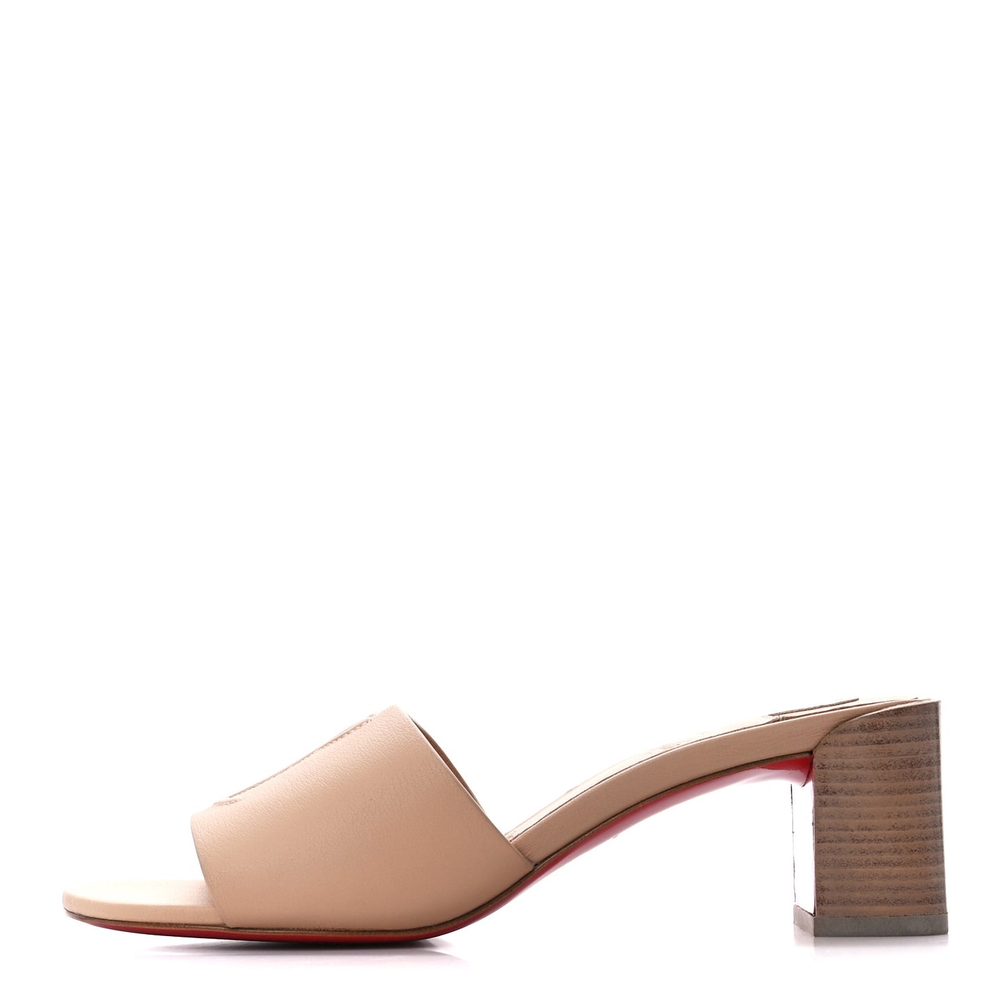Calfskin Logo Embossed So CL 55 Mule 36.5 Leche Scuro