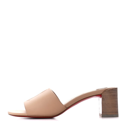 Christian Louboutin Calfskin Logo Embossed So CL 55 Mule 36.5 Leche Scuro 1 of 8
