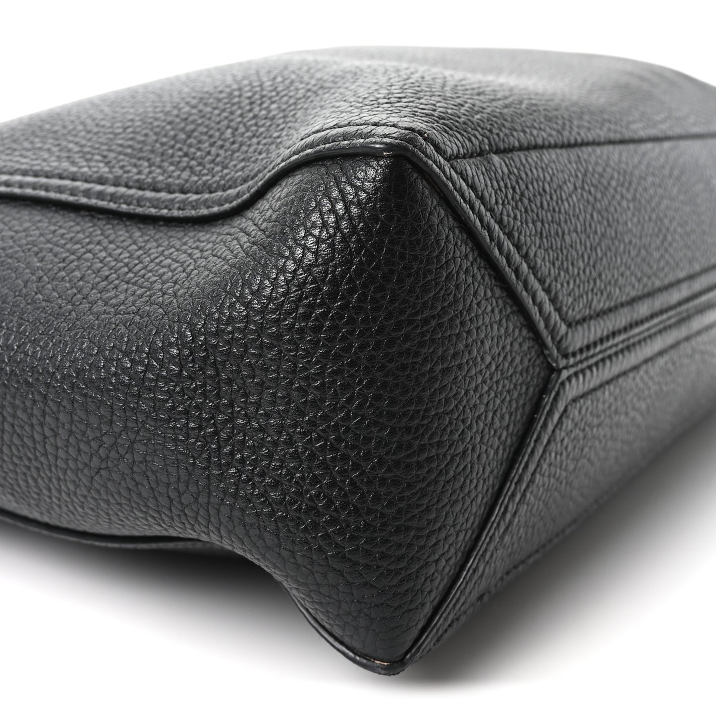 Grained Calfskin Small Dahlia Tote Black
