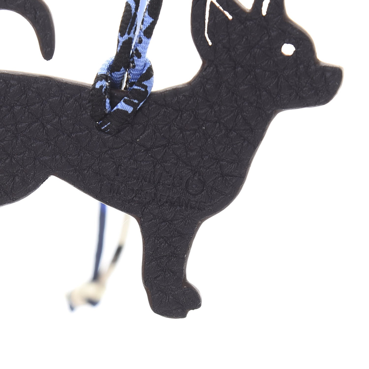 Hermes Togo Epsom Petit H Chihuahua Bag Charm Rouge De Coeur Black 3 of 4