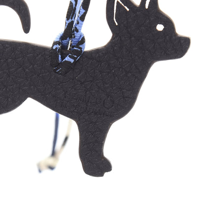 Hermes Togo Epsom Petit H Chihuahua Bag Charm Rouge De Coeur Black 3 of 4