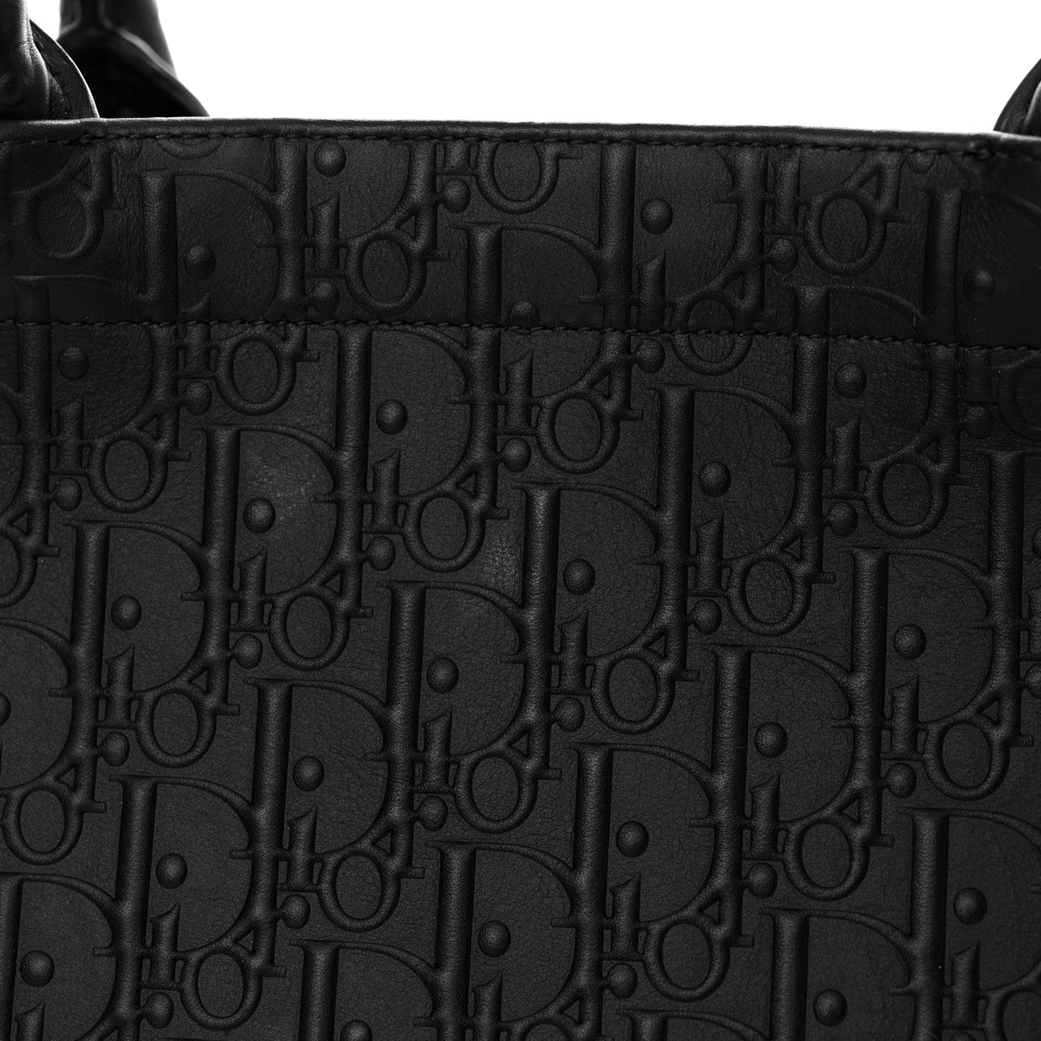 Christian Dior Oblique Calfskin Embossed Large Book Tote Black 14 of 16