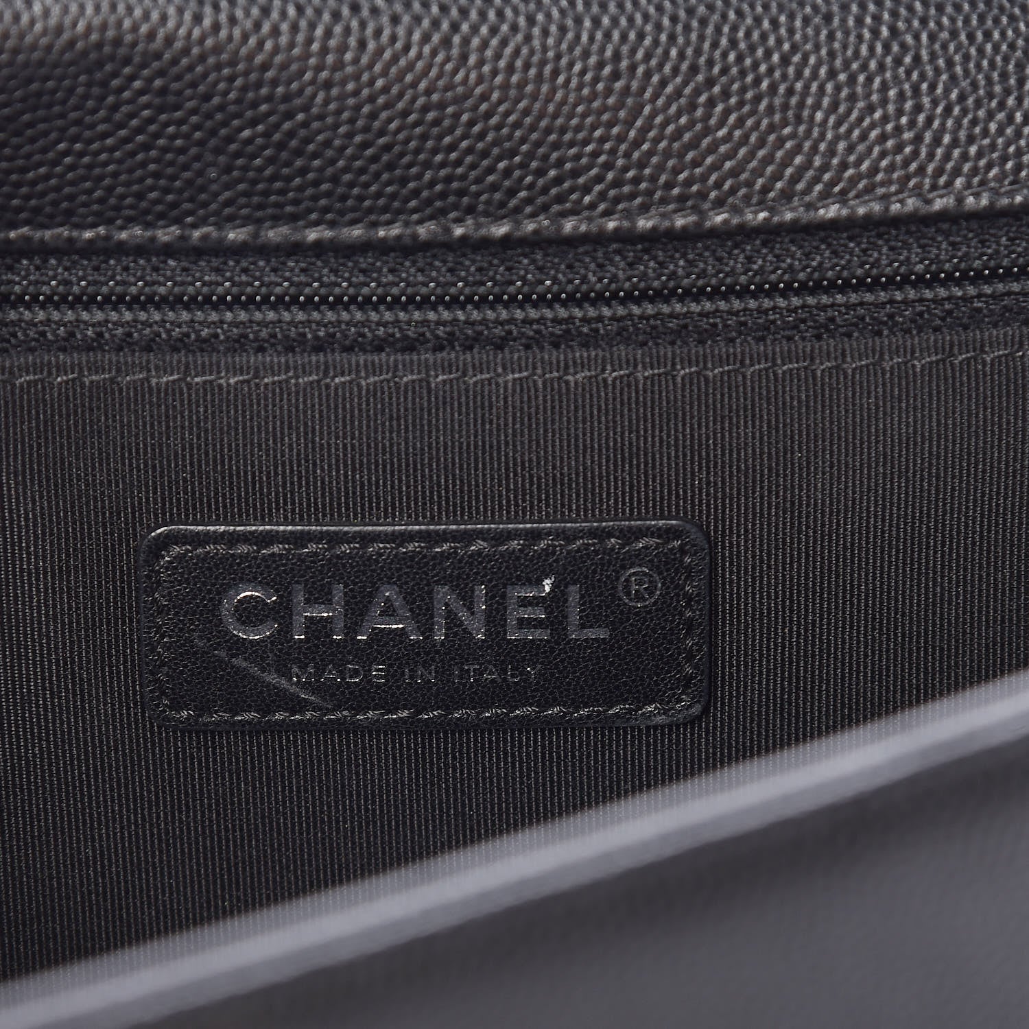 Chanel Caviar Chevron Quilted New Medium Boy Flap Black 6 of 10