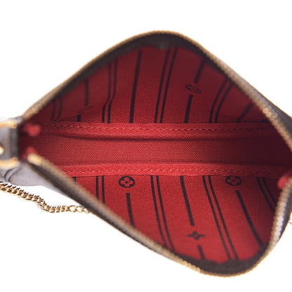 Louis Vuitton Damier Ebene Complice Trunks and Bags Mini Pochette Accessories Red 5 of 8