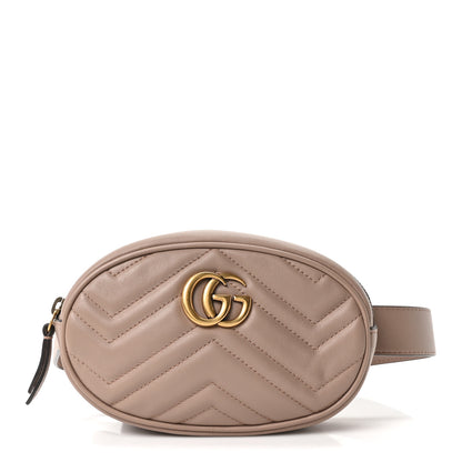 Gucci Calfskin Matelasse GG Marmont Belt Bag 85 34 Porcelain Rose 1 of 10