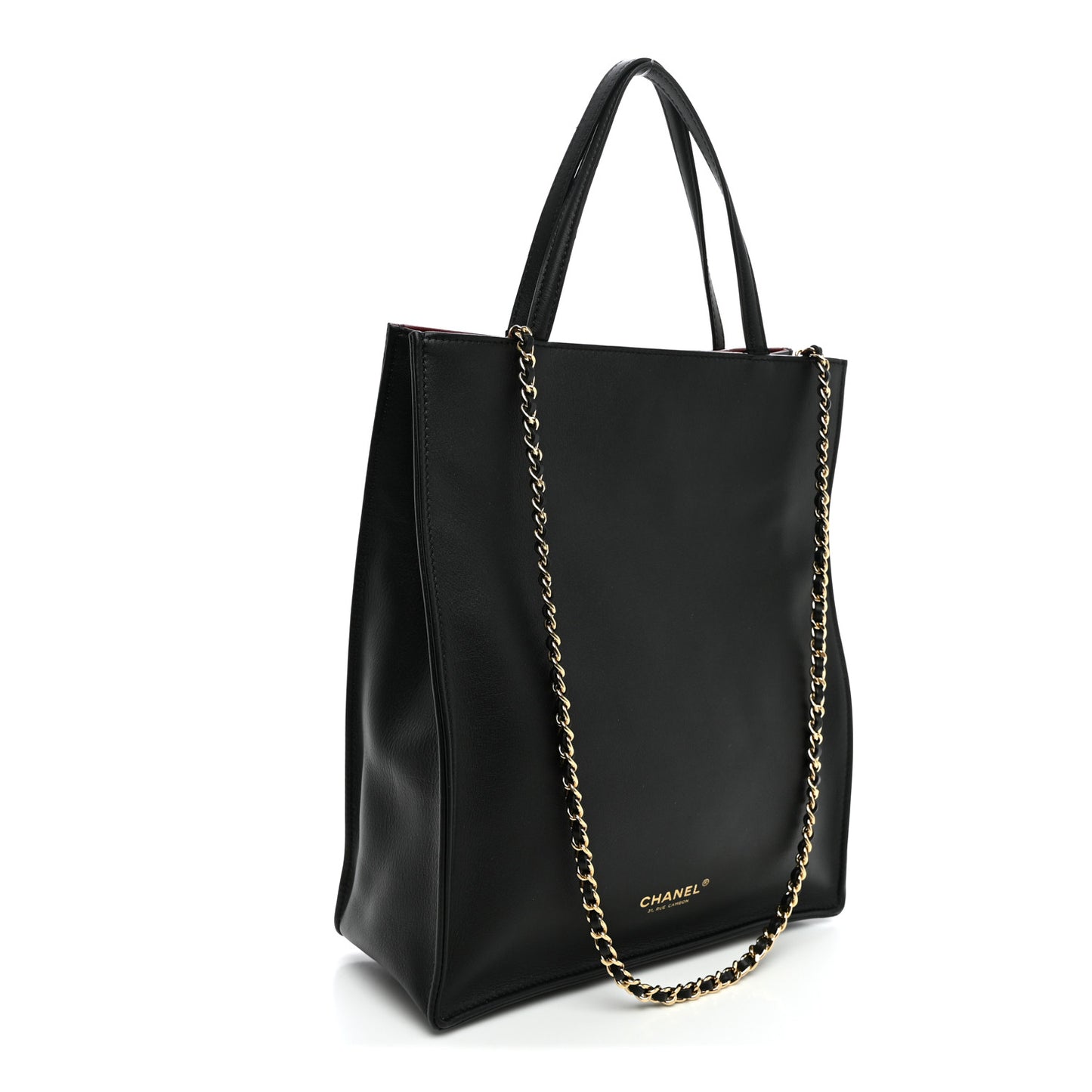 Calfskin Small Shopping Bag Black