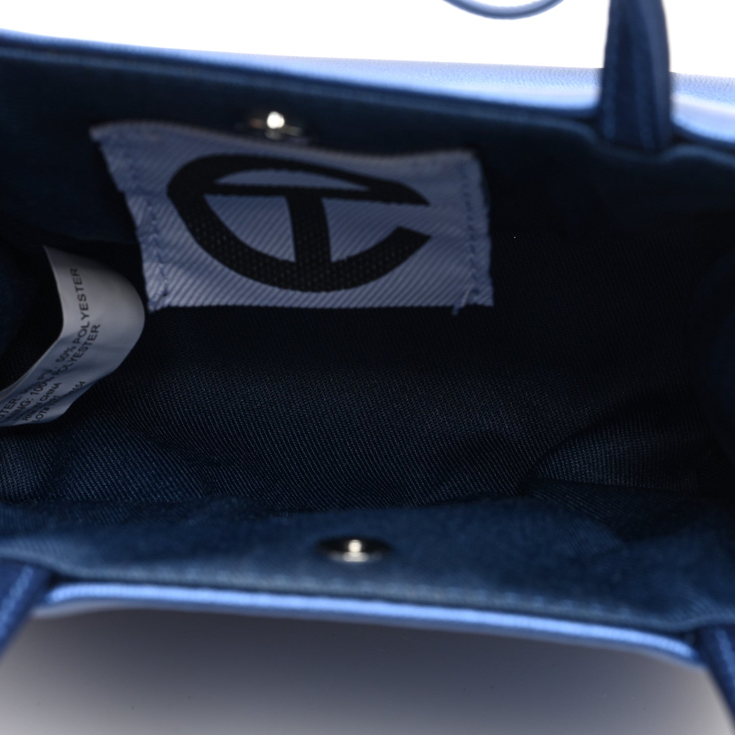 Telfar Metallic Vegan Leather Small Shopping Bag Cobalt 5 of 9